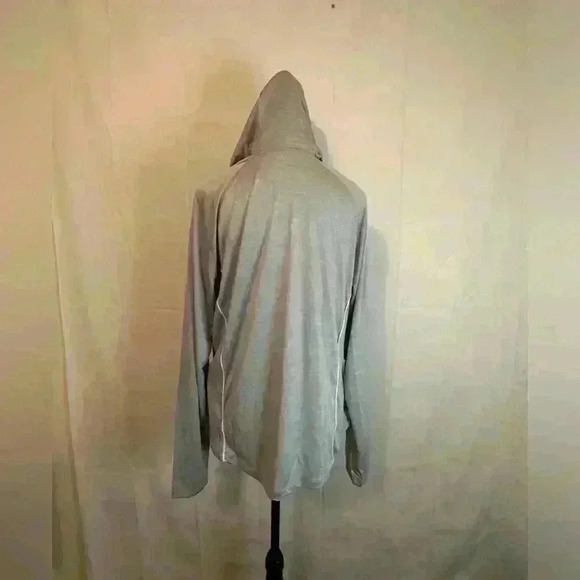 UA Under Armour Dry Fit Loose Women's Velocity Wordmark Hoodie - Grey Size XL - Picture 3 of 6